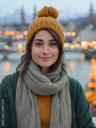 A young woman in Zurich roc...