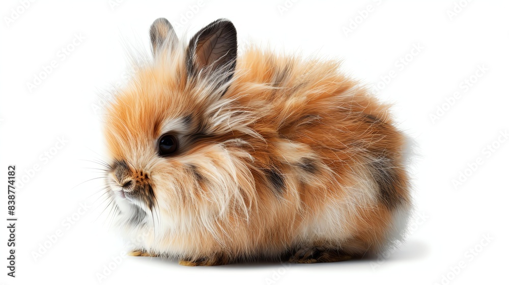 Cute and fluffy brown bunny rabbit isolated on a white background. Cute and fluffy brown bunny rabbit isolated on a white background.