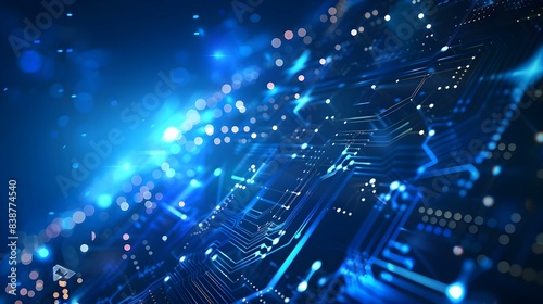 Abstract vector blue technology concept background