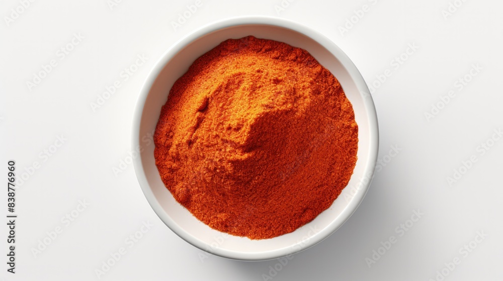 chilli powder isolated on white background chilli powder isolated on white background