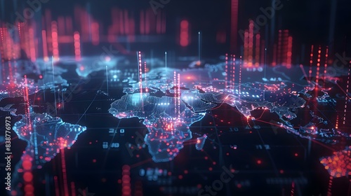 Global Business Statistics Charts Background during Pandemic