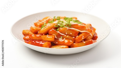 Tteokbokki isolated on white background 