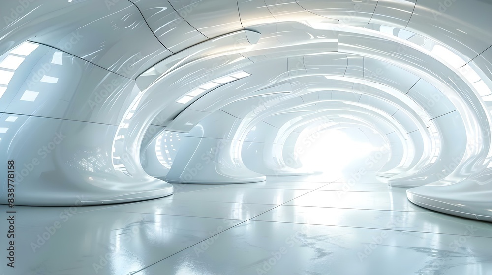 Obraz premium Futuristic white background