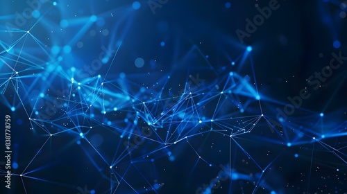 Abstract polygonal background with lines and dots