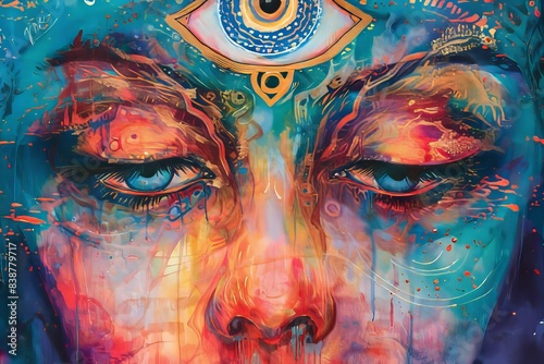 Unlocking the Power of Intuition, Spiritual Awareness Concept Generative AI photo