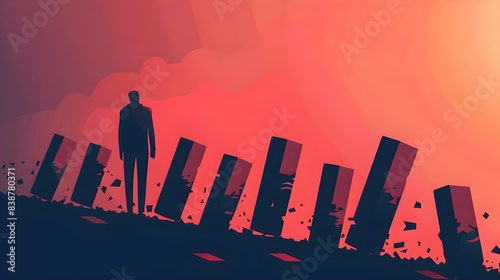 Conceptual business illustration of upcoming business