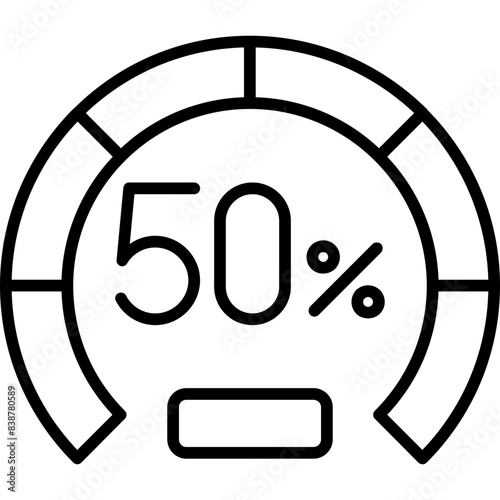 50 Percent Icon