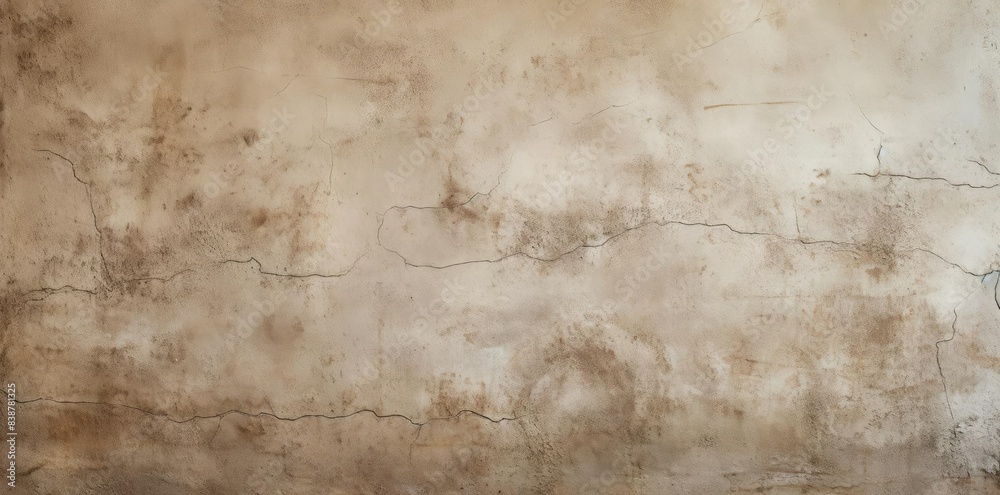 stucco textured wall with peeling paint and a black line