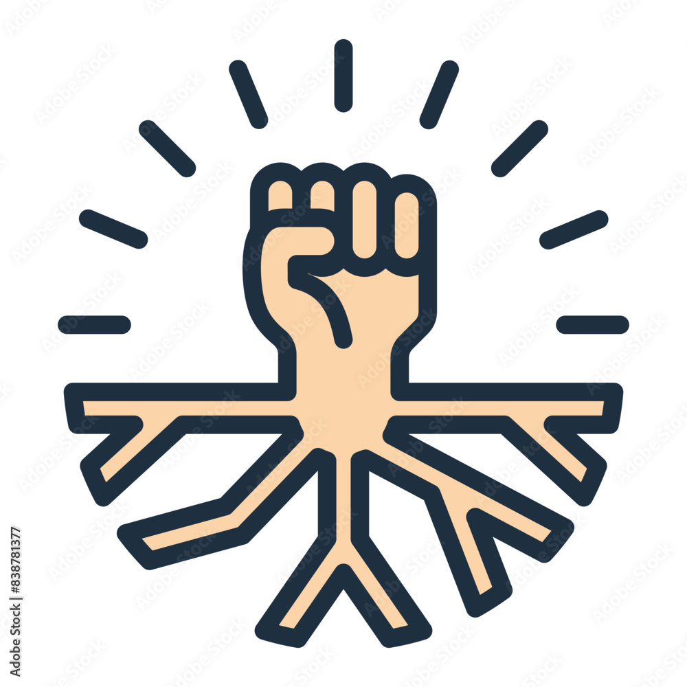 Obraz premium Grassroots Movement Icon