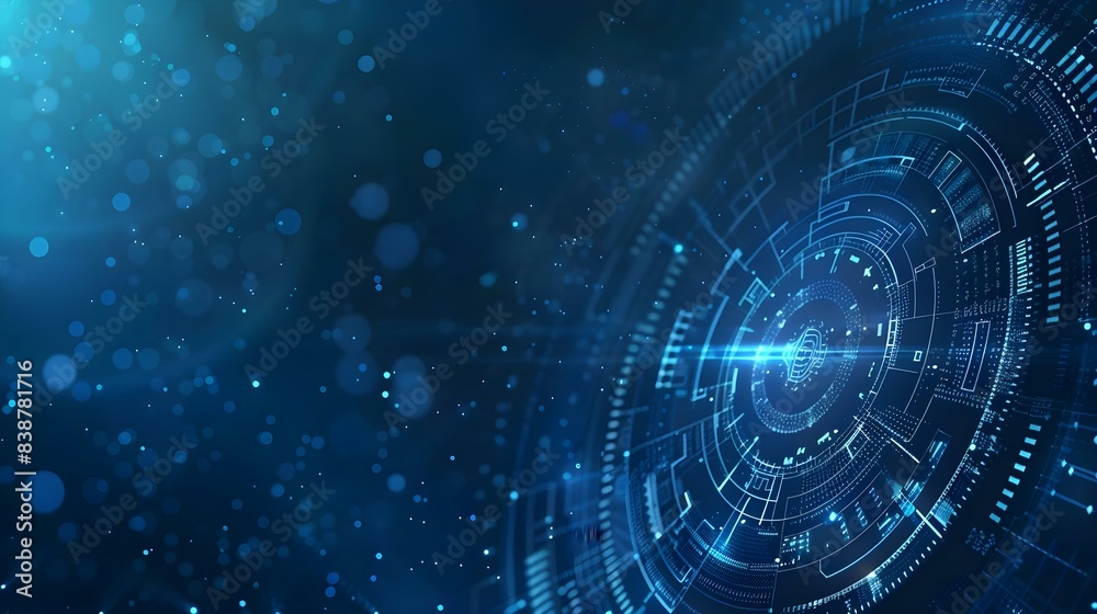 Fototapeta premium Technical network banner background