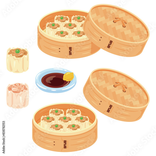 セイロに盛られた焼売セット