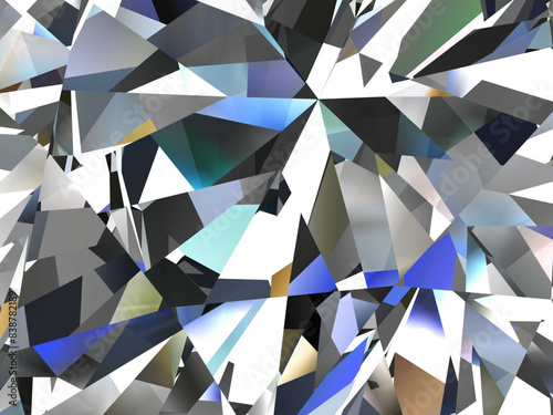 Realistic diamond texture close up, 3D illustration. (high resolution 3D image)