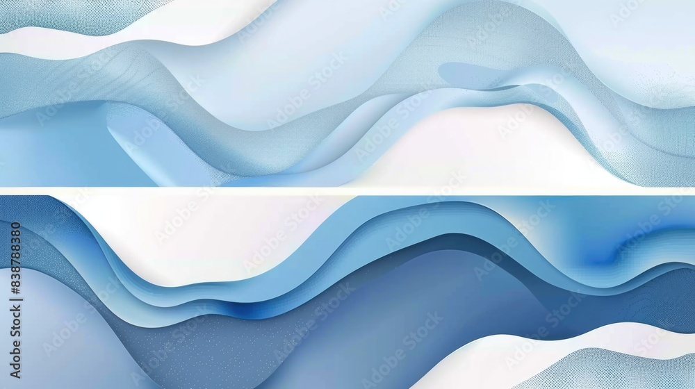 Obraz premium Blue and White Waves