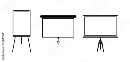 Presentation icon on white background	