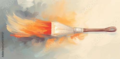 paint brush textured painting of a toothbrush