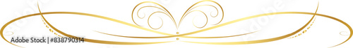 Decorative swirls dividers, old text delimiter, golden calligraphic swirl ornaments, vintage divider	