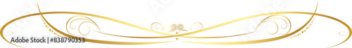 Decorative swirls dividers, old text delimiter, golden calligraphic swirl ornaments, vintage divider	