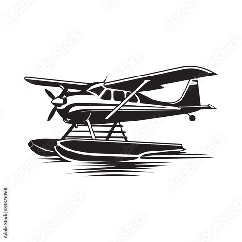 Seaplane Aircraft Illustration Design Vector isolated on white background