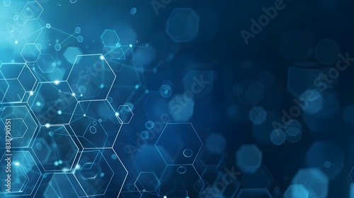 Abstract technology or medical background with hexagons