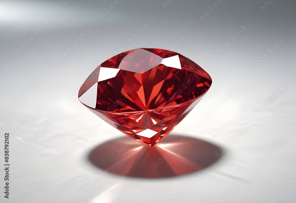 Diamond with shadow on light background Diamond with shadow on light background