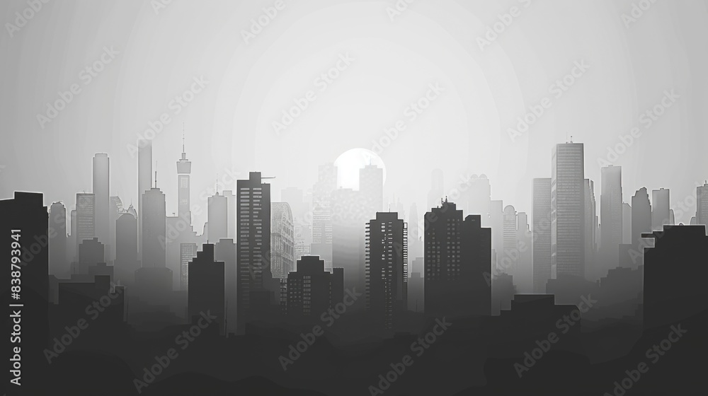 Urban Building Silhouette Background Urban Building Silhouette Background