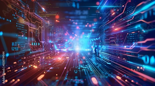 Vector background depicting abstract technology communication