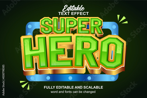 SUPER HERO 3D EDITABLE TEXT EFFECT VECTOR FILE