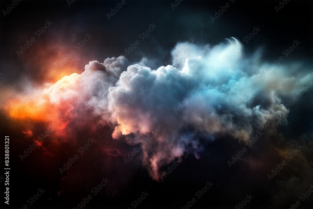 Fototapeta premium smoke and clouds in the sky