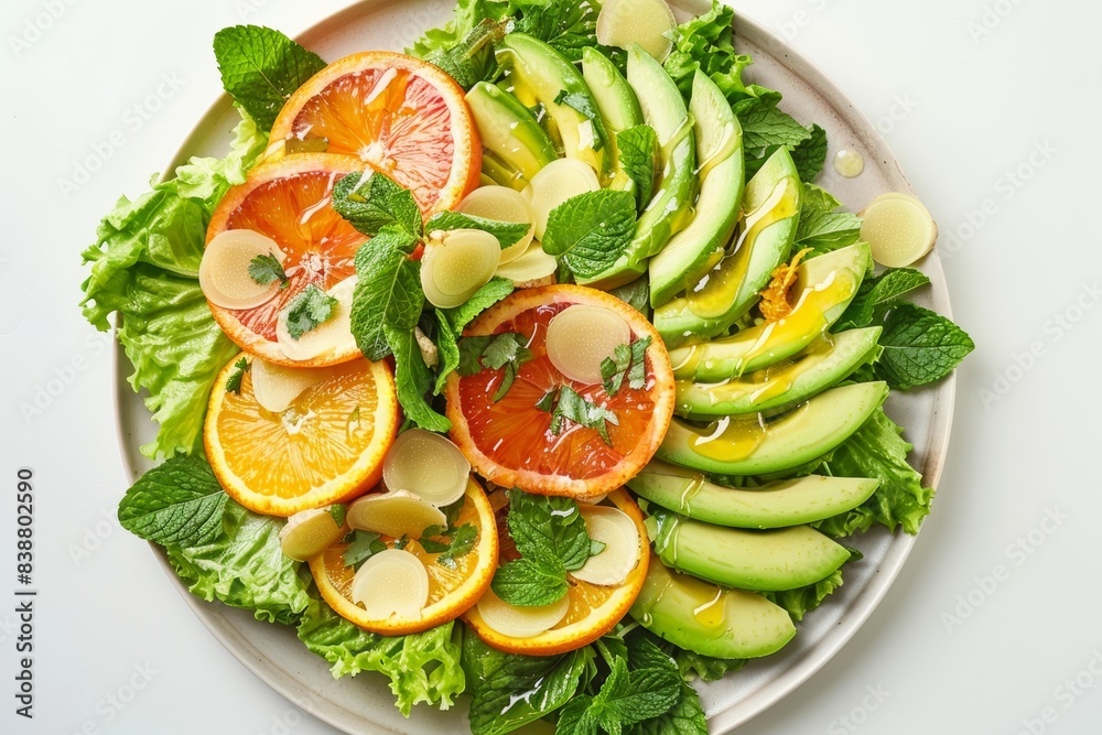 Healthy Avocado and Orange Salad with Pickled Ginger Option Healthy Avocado and Orange Salad with Pickled Ginger Option