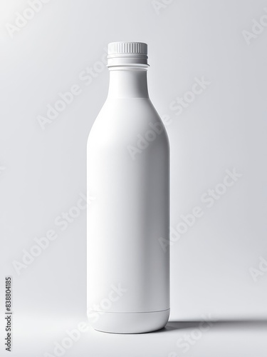 white bottle mockup isolated white background