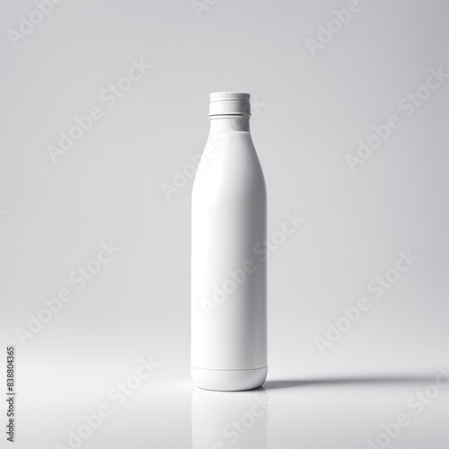 white bottle mockup isolated white background