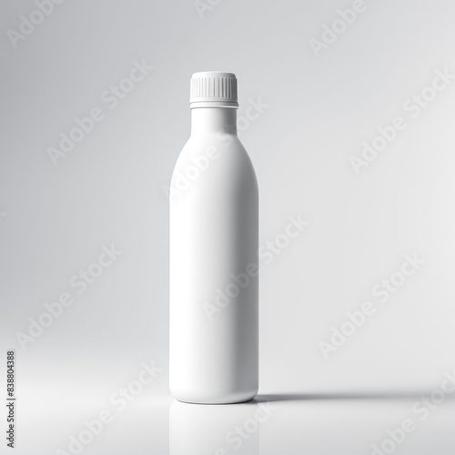 white bottle mockup isolated white background