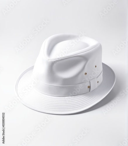white hat mockup isolated white background.