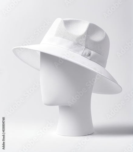 white hat mockup isolated white background.