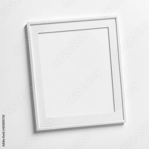 white polaroit frame mockup isolated on white background