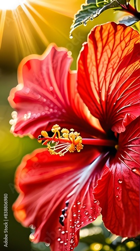 A colorful butterfly perched on a flower in a garden during spring photo