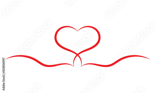 Zwei rote herzen. isolated on white background. EPS10