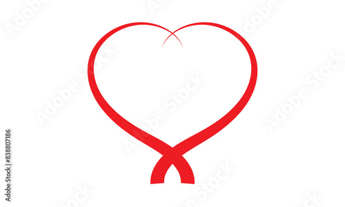 Zwei rote herzen. isolated on white background. EPS10