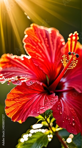 A colorful butterfly perched on a flower in a garden during spring photo