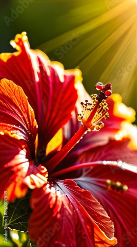 A colorful butterfly perched on a flower in a garden during spring photo