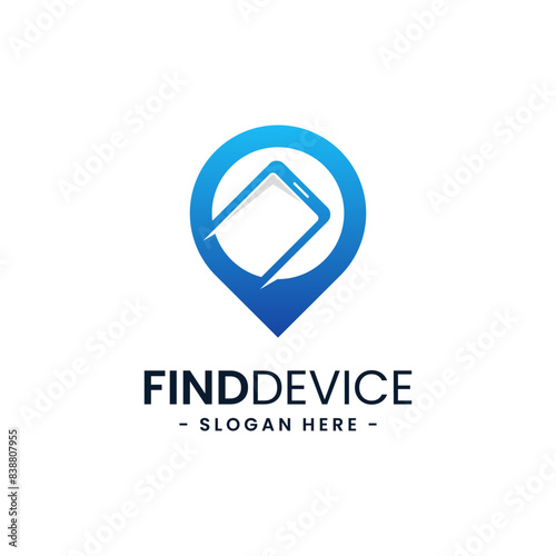 Find device logo design template. Device finder icon. Find my phone vector illustration. Modern phone location logo. Free Download Find device logo design template. Device finder icon. Find my phone vector illustration. Modern phone location logo. - GFXLoad