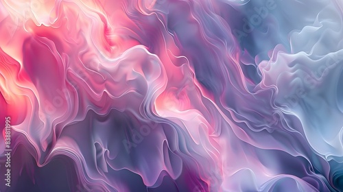 Ethereal Cosmic Swirls Glowing Translucent Abstract Patterns in Dreamlike Nebula Space