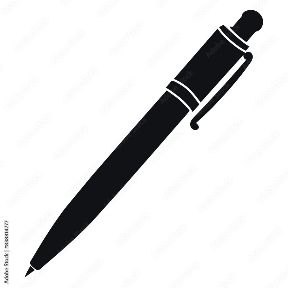 a stylish pen on an isolated white background a stylish pen on an isolated white background