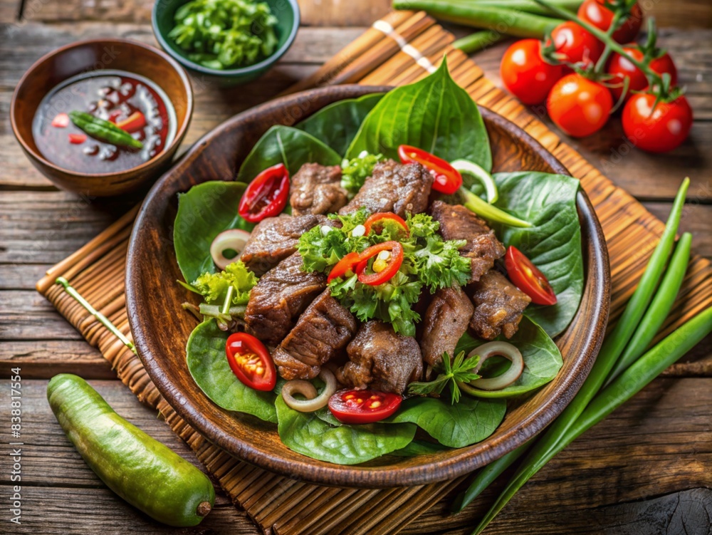 Beef Laab, thai food, street food, Beef Laab, thai food, street food,