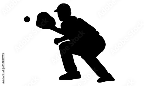 silhouette of baseball player vector illustration