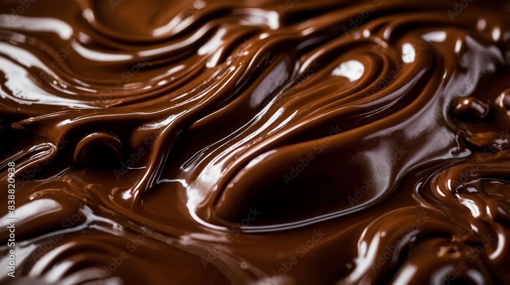Melted chocolate background top view, Sweet melted chocolate glaze texture Melted chocolate background top view, Sweet melted chocolate glaze texture