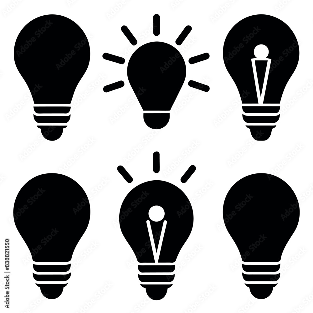 Idea Generation icon concept set vector art illustration Idea Generation icon concept set vector art illustration