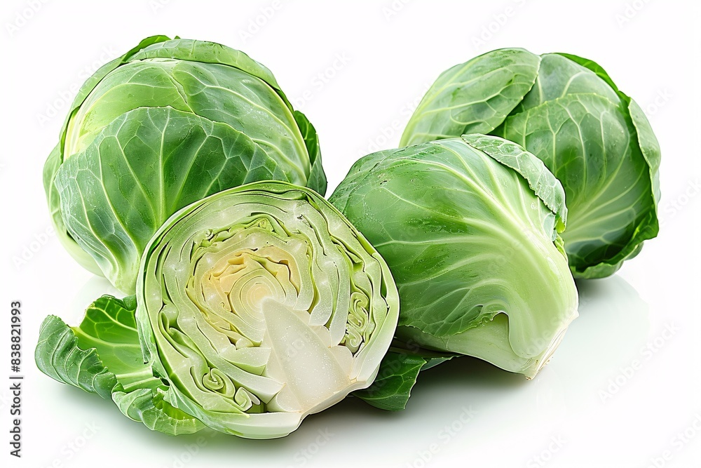 Fototapeta premium This Gemmifera cultivar of Brassica oleracea, also known as Brussels sprouts, is a versatile vegetable that can be easily prepared and incorporated into various dishes.