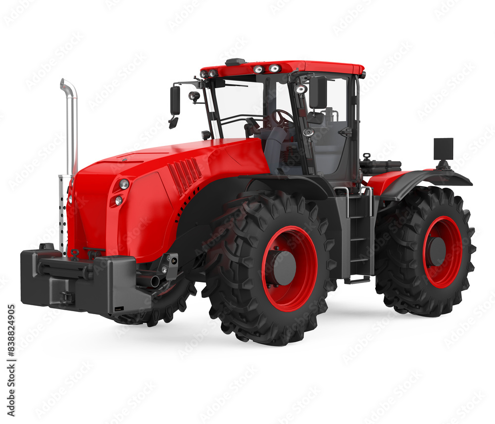 Obraz premium Red Tractor Isolated