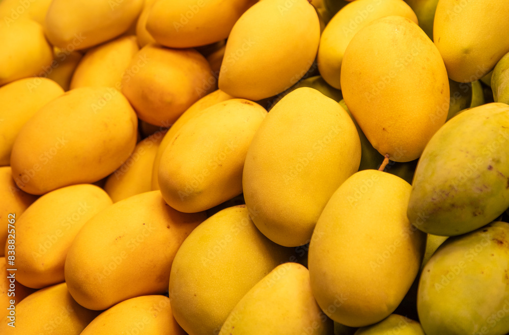 Fresh yellow mango as background Fresh yellow mango as background